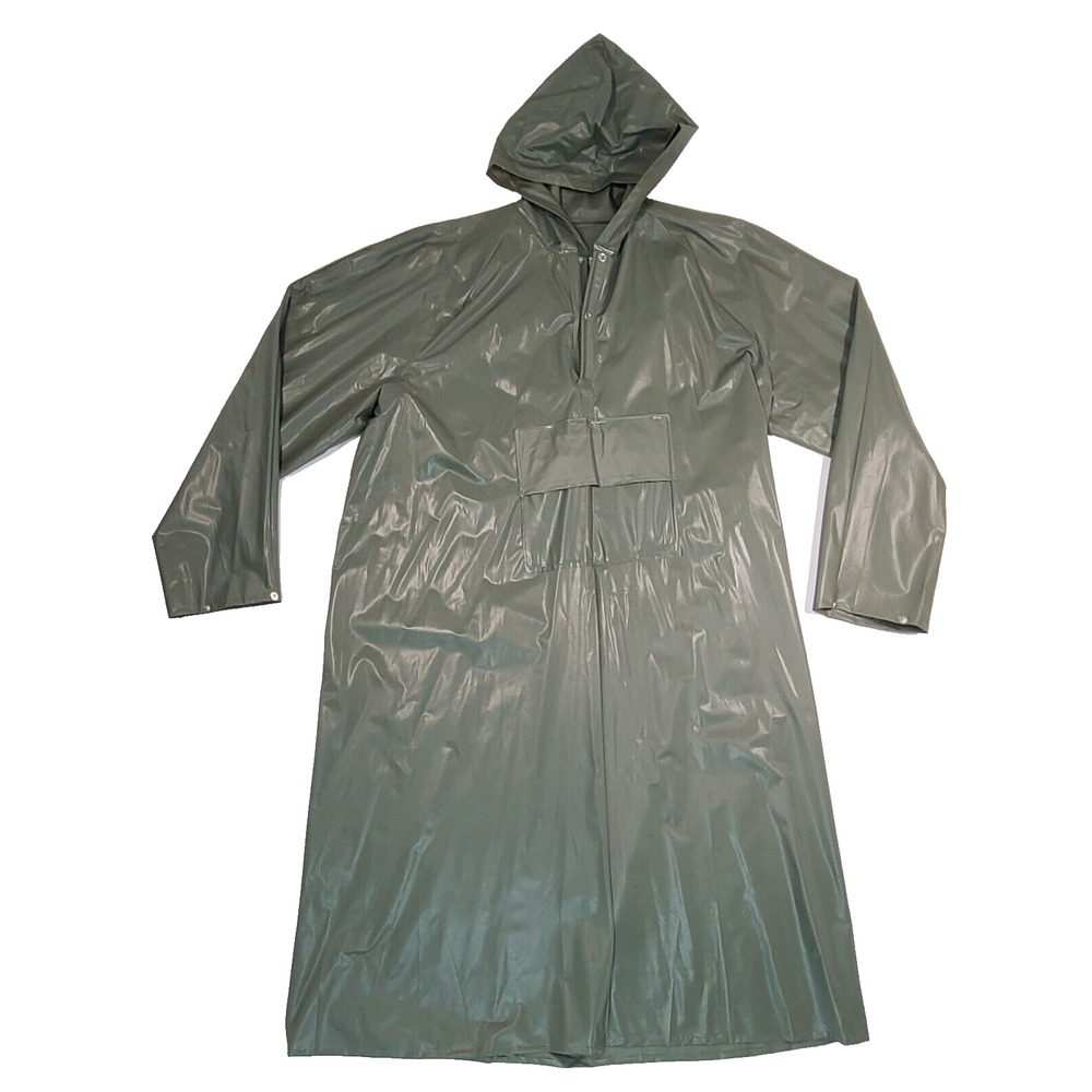 Rare Vintage Converse Hodgman USA Made Heavy Duty Green Raincoat Men's Medium